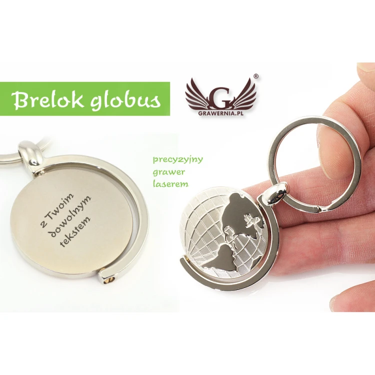BRELOK GLOBUS - z Twoim grawerem - BP8