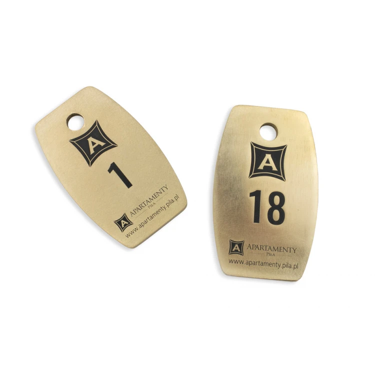 Brelok hotelowy - Alfie Gold wym. 75x45mm - BMZ008