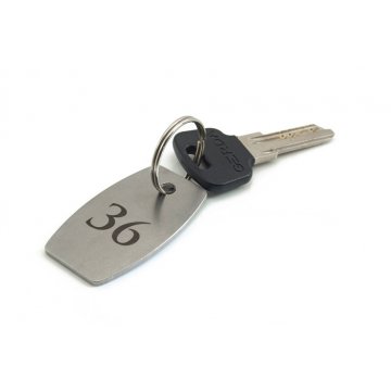 Brelok hotelowy - ALFIE Stal gr. 2mm - wym: 50x30mm - BM018