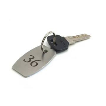 Brelok hotelowy - ALFIE Stal gr. 2mm - wym: 50x30mm - BM018