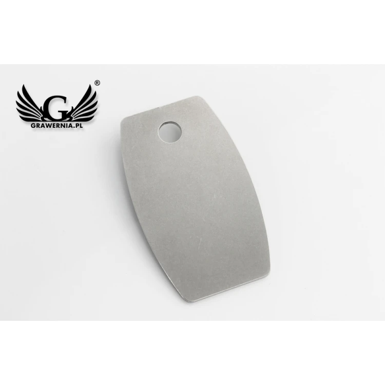 Brelok hotelowy - ALFIE Stal XL gr. 2mm - wym: 75x45mm - BM030