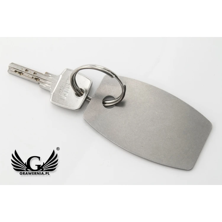 Brelok hotelowy - ALFIE Stal XL gr. 2mm - wym: 75x45mm - BM030