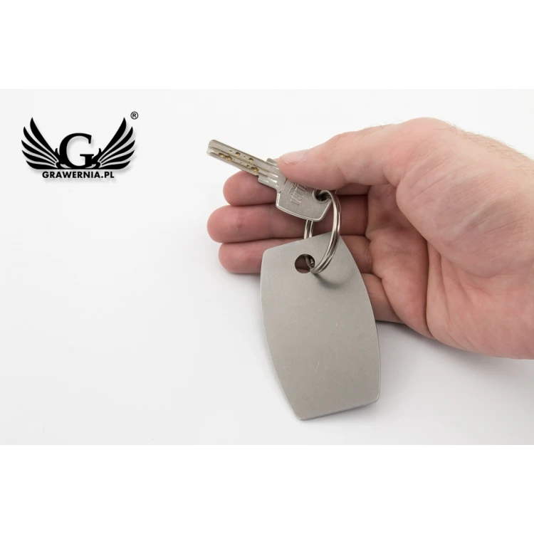 Brelok hotelowy - ALFIE Stal XL gr. 2mm - wym: 75x45mm - BM030