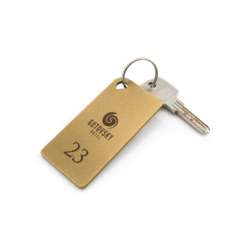 Brelok hotelowy -  Gold Sunshine 80x40mm - BMZ007