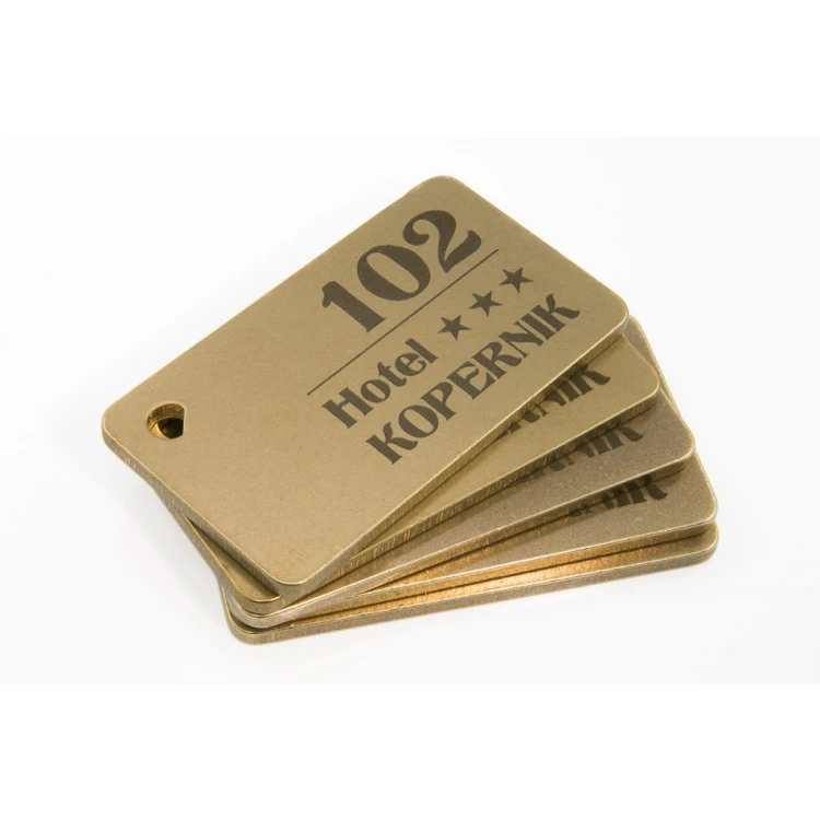 Brelok hotelowy -  Gold Sunshine 70x40mm - BMZ006