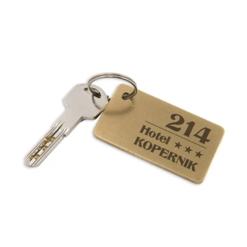 Brelok hotelowy -  Gold Sunshine 70x40mm - BMZ006