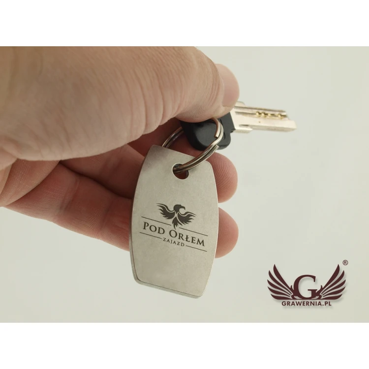 Brelok hotelowy - ALFIE Stal gr. 2mm - wym: 50x30mm - BM018
