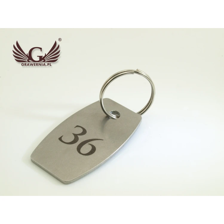Brelok hotelowy - ALFIE Stal gr. 2mm - wym: 50x30mm - BM018