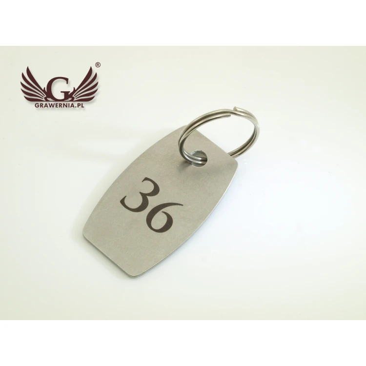 Brelok hotelowy - ALFIE Stal gr. 2mm - wym: 50x30mm - BM018