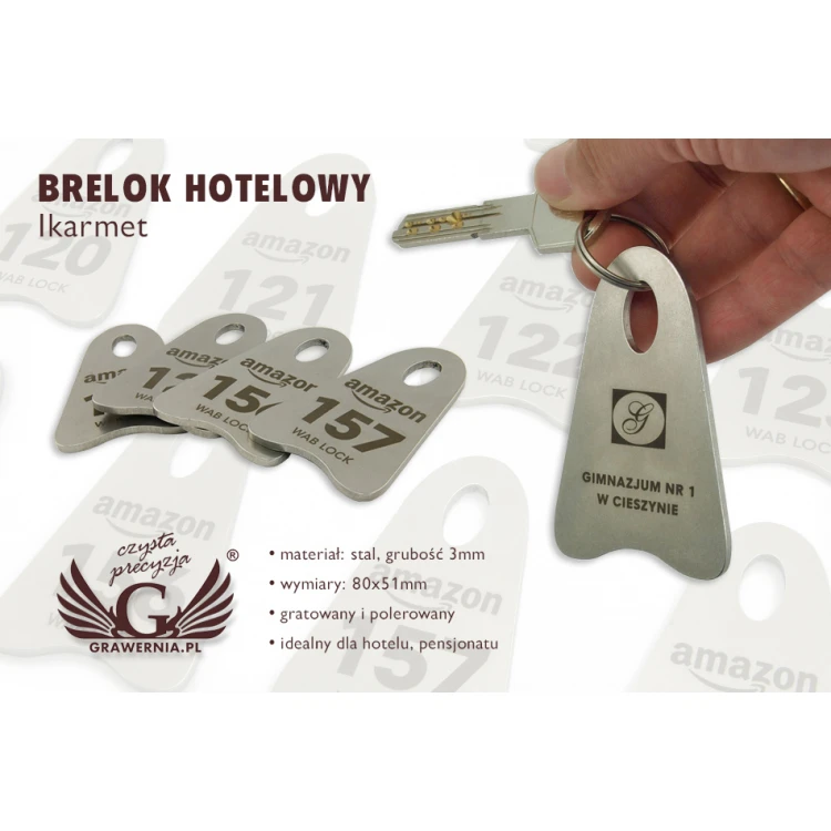 Brelok hotelowy - IKARMET gr. 3mm - BM014