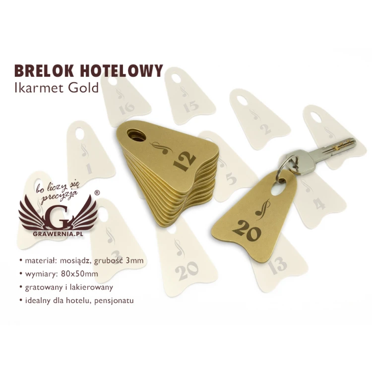 Brelok hotelowy - IKARMET Gold - BMZ001