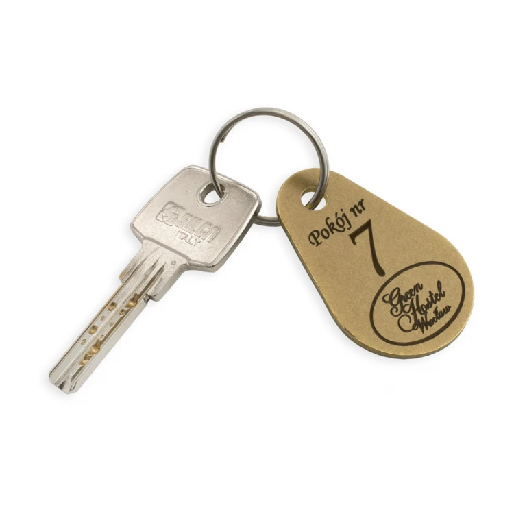 Brelok hotelowy - KROPMET Gold gr. 2mm - BMZ005