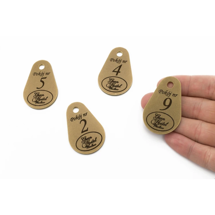 Brelok hotelowy - KROPMET Gold gr. 2mm - BMZ005