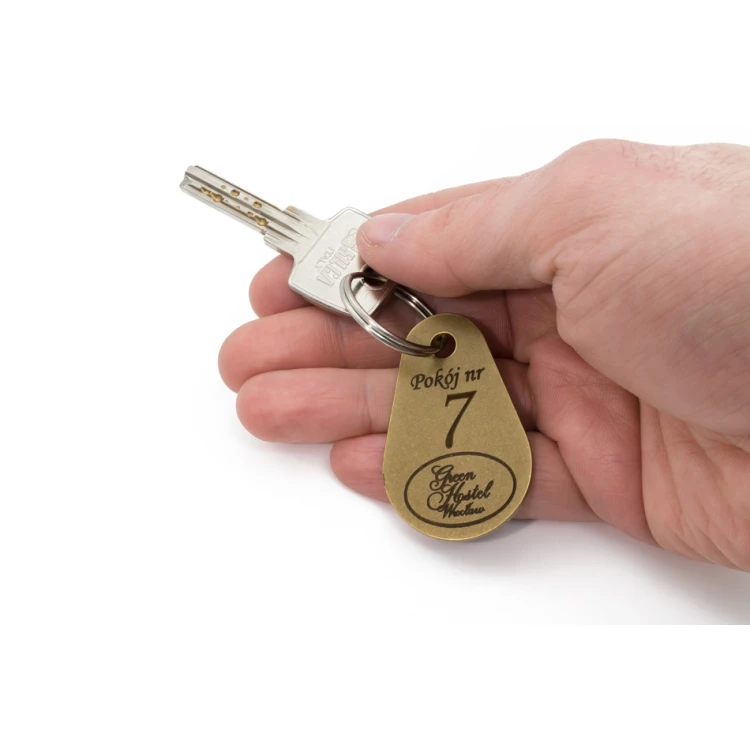Brelok hotelowy - KROPMET Gold gr. 2mm - BMZ005
