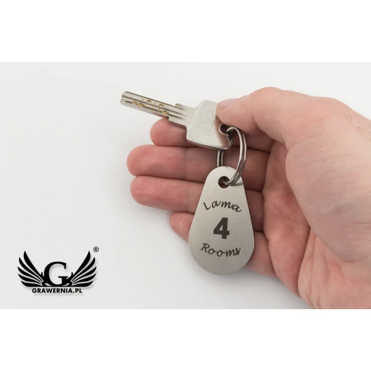 Brelok hotelowy - KROPMET stal gr. 2mm - BM019