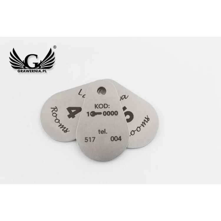Brelok hotelowy - KROPMET stal gr. 2mm - BM019