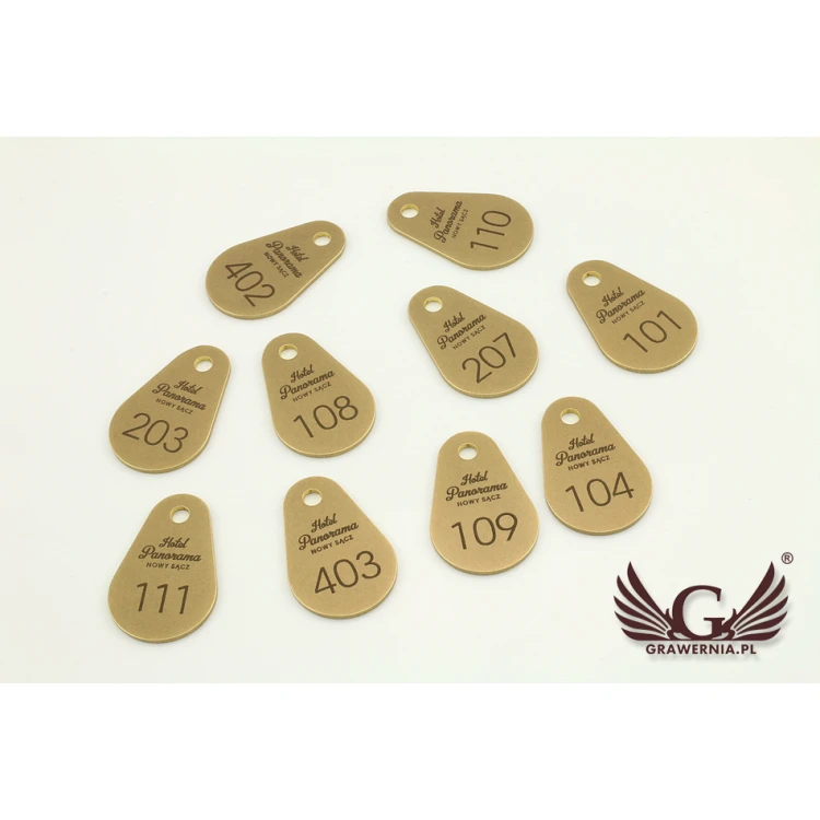 Brelok hotelowy - KROPMET Gold gr. 3mm - BMZ003