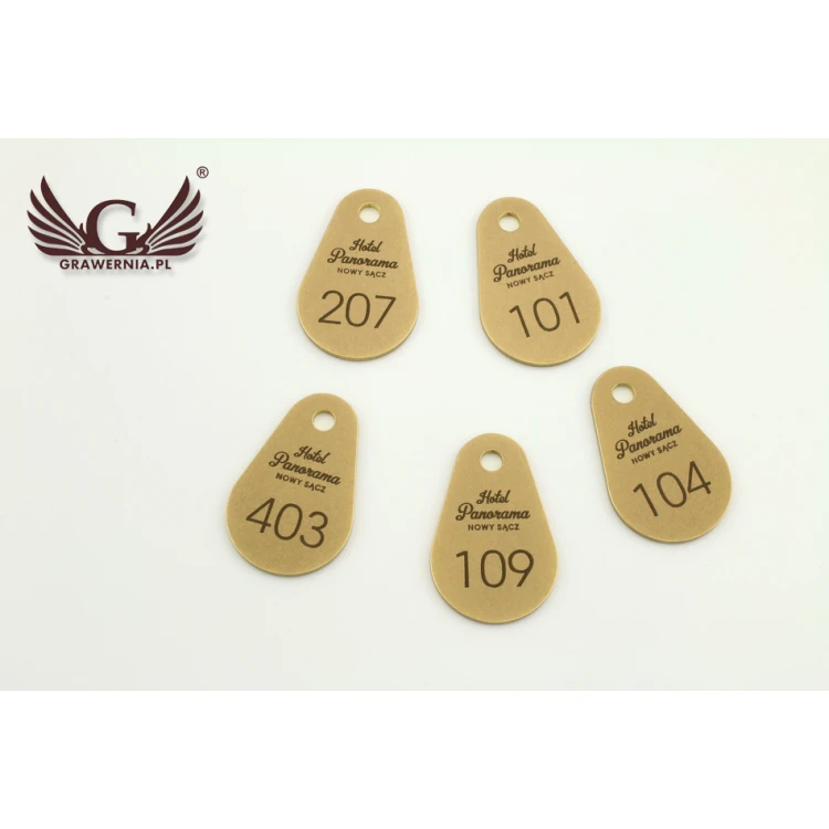 Brelok hotelowy - KROPMET Gold gr. 3mm - BMZ003