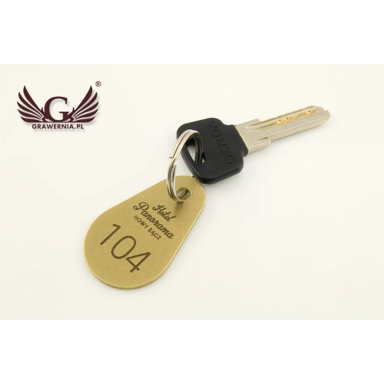 Brelok hotelowy - KROPMET Gold gr. 3mm - BMZ003