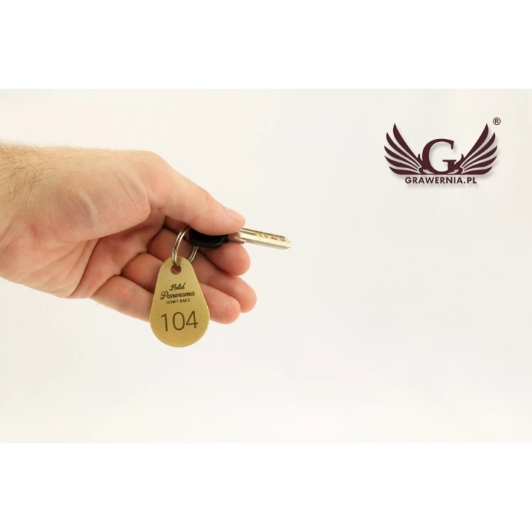 Brelok hotelowy - KROPMET Gold gr. 3mm - BMZ003