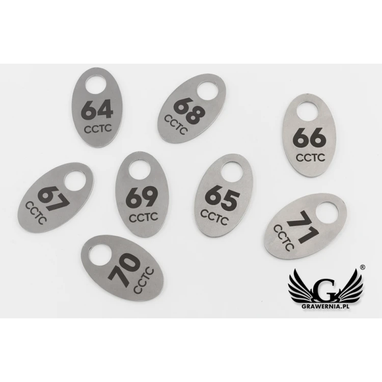 Brelok hotelowy lub do szatni - OWALMET MINI Stal gr. 2mm - BM013