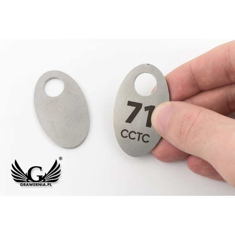 Brelok hotelowy lub do szatni - OWALMET MINI Stal gr. 2mm - BM013