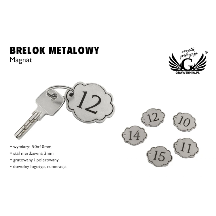 Brelok hotelowy - MAGNAT - wym 50x40mm gr. 3mm - BM033