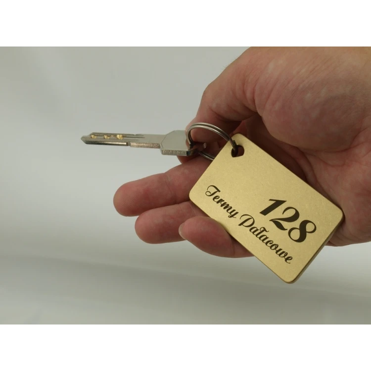Brelok hotelowy -  Gold Sunshine 70x40mm - BMZ006