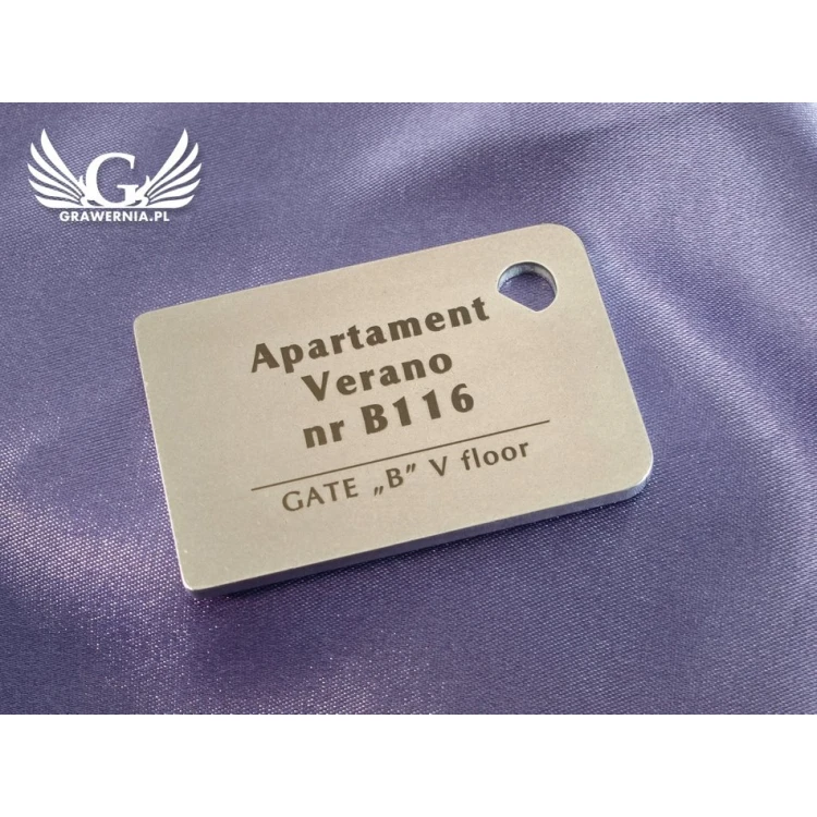 Brelok hotelowy - MATRIXMET 3 REGULAR FAT 60x40mm gr. 3mm - BM015