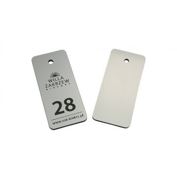 Brelok hotelowy - METALIC SILVER
