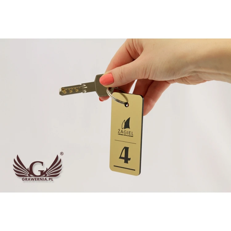 Brelok hotelowy - METALIC GOLD