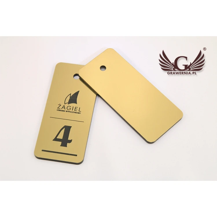 Brelok hotelowy - METALIC GOLD