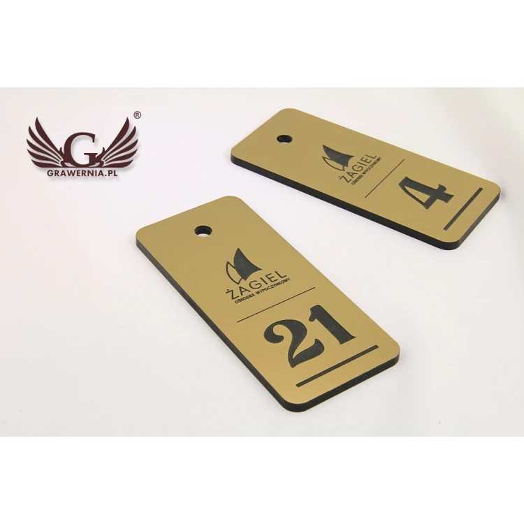 Brelok hotelowy - METALIC GOLD