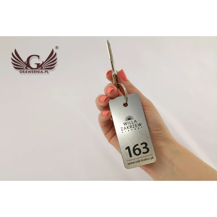 Brelok hotelowy - METALIC SILVER