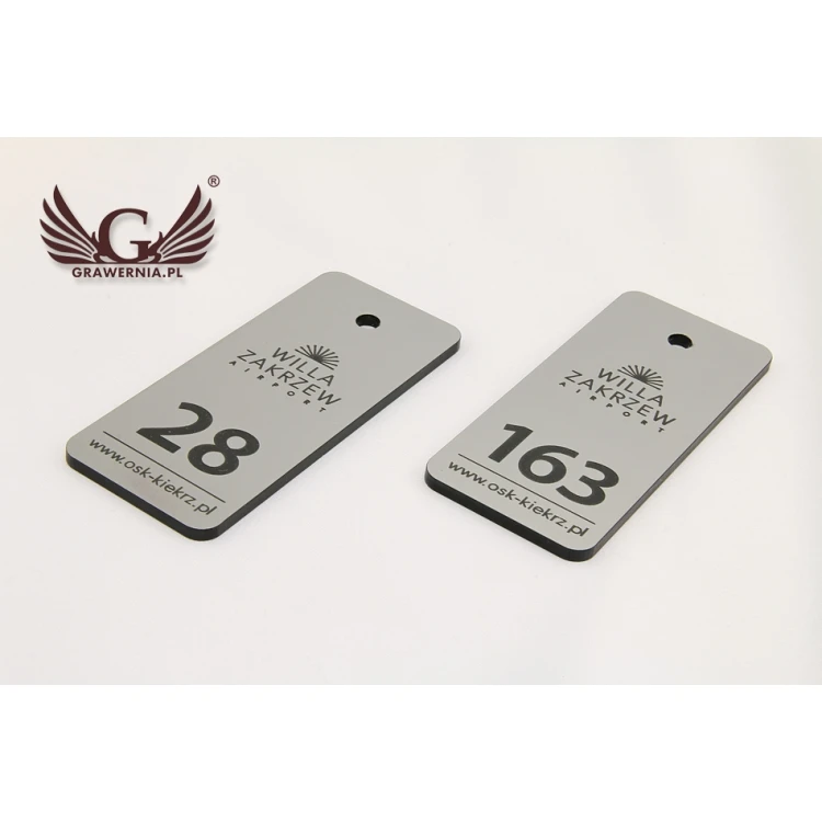 Brelok hotelowy - METALIC SILVER