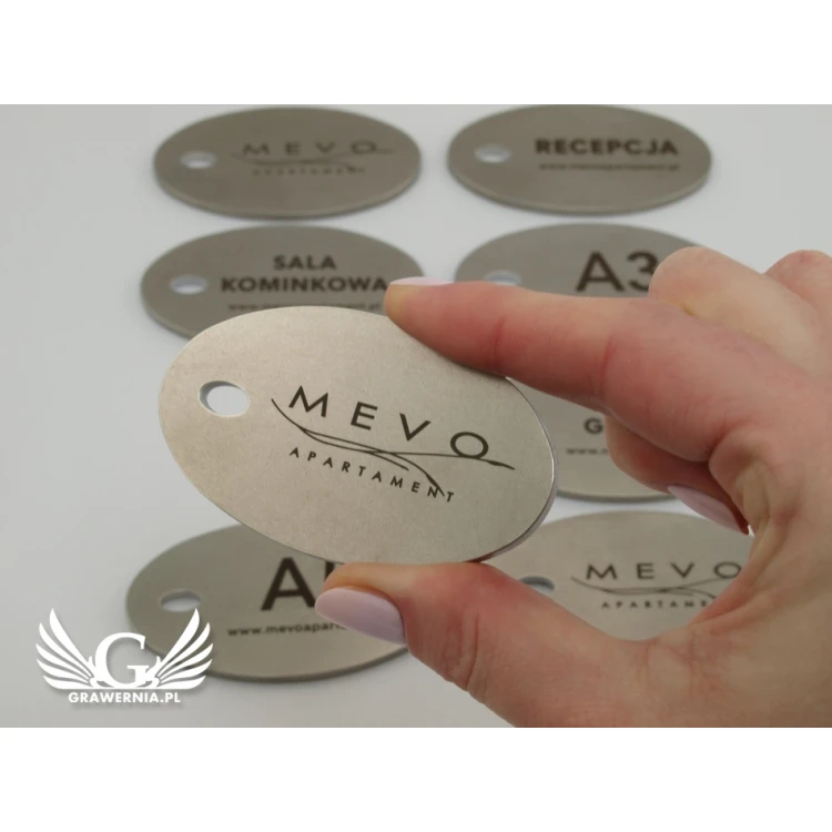 Brelok hotelowy - OWALMET BIG Stal gr. 3mm - BM012