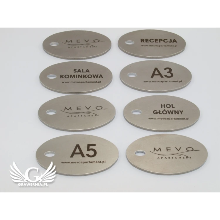 Brelok hotelowy - OWALMET BIG Stal gr. 3mm - BM012