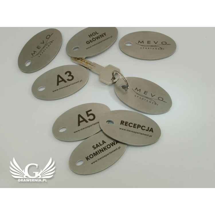 Brelok hotelowy - OWALMET BIG Stal gr. 3mm - BM012