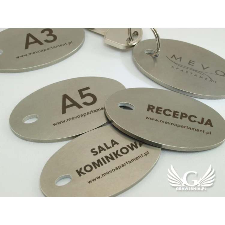 Brelok hotelowy - OWALMET BIG Stal gr. 3mm - BM012