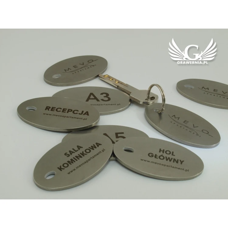 Brelok hotelowy - OWALMET BIG Stal gr. 3mm - BM012