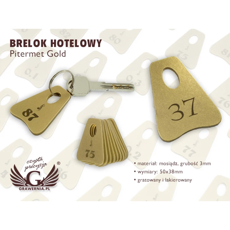 Brelok hotelowy - PITERMET Gold - BMZ002