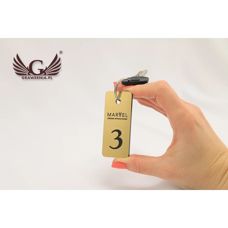 Brelok hotelowy - SMALL METALIC GOLD
