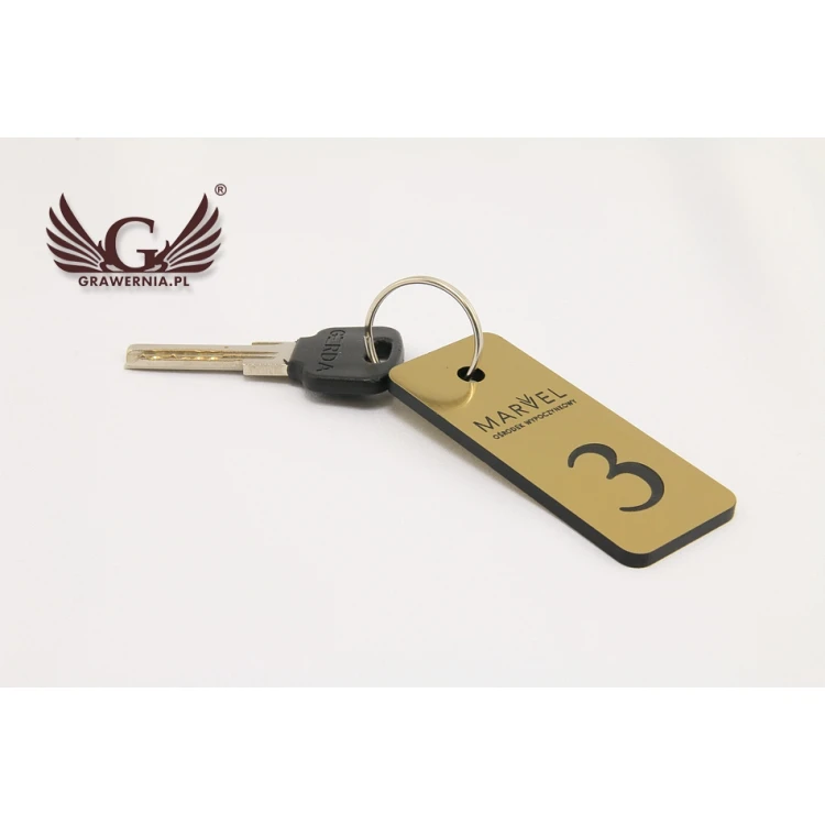 Brelok hotelowy - SMALL METALIC GOLD