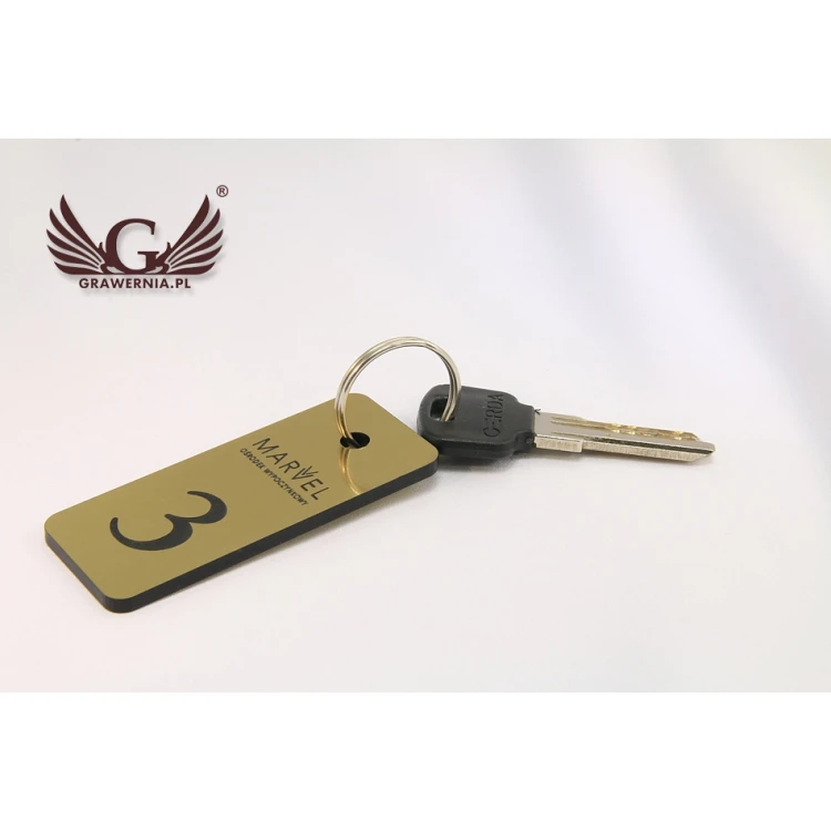 Brelok hotelowy - SMALL METALIC GOLD