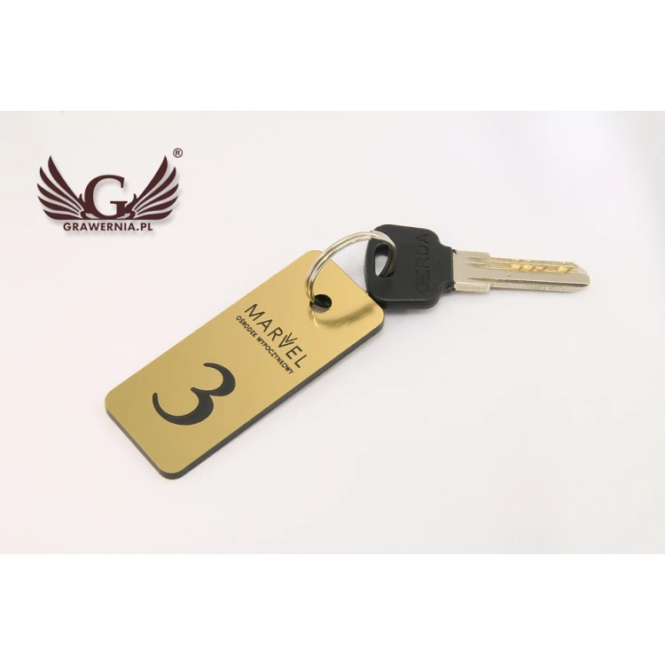 Brelok hotelowy - SMALL METALIC GOLD