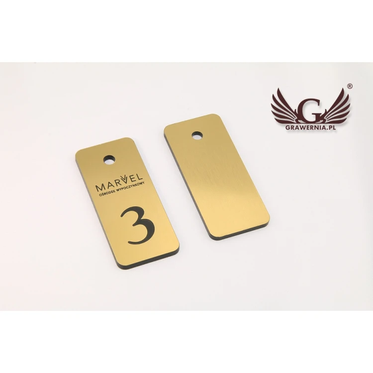 Brelok hotelowy - SMALL METALIC GOLD