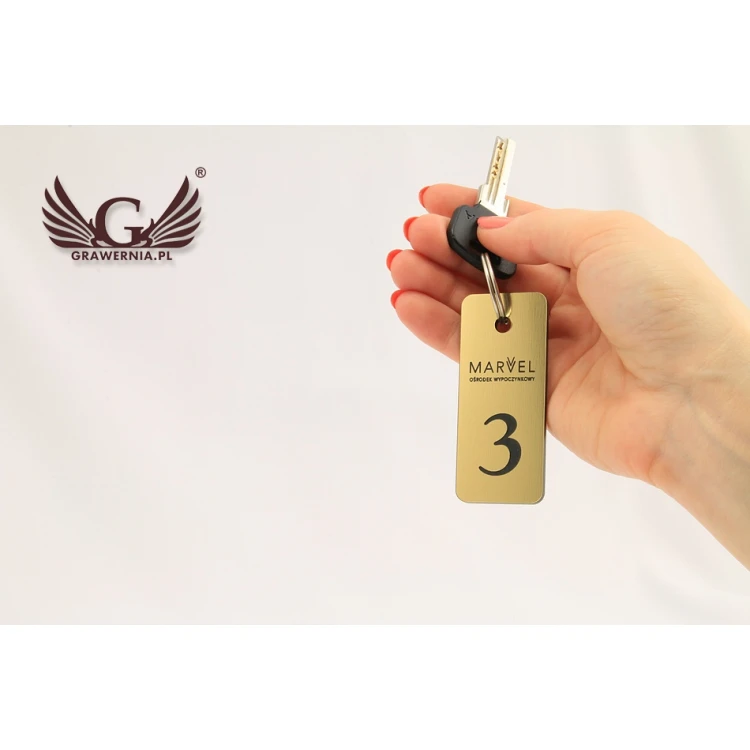 Brelok hotelowy - SMALL METALIC GOLD