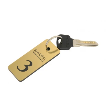 Brelok hotelowy - SMALL METALIC GOLD