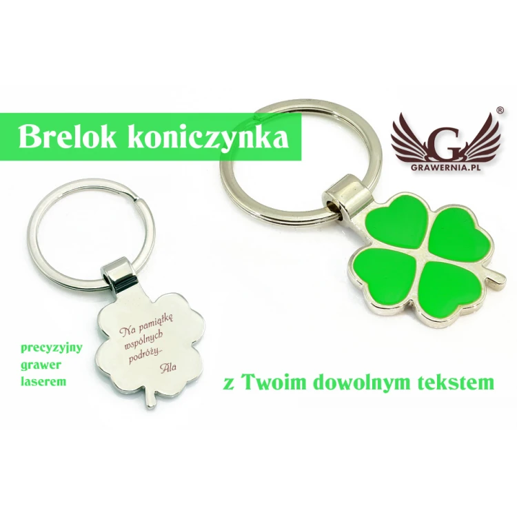 BRELOK KONICZYNKA ZIELONA z Twoim grawerem - BP1