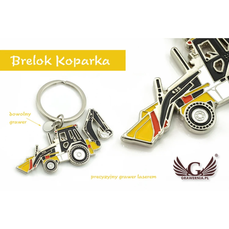 BRELOK Koparka - z Twoim grawerem - BP40